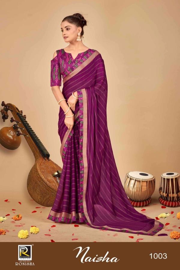 Ronisha Naisha Fancy Designer Chiffon Sarees Collection